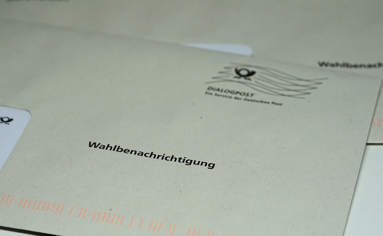 Wahlunterlagen für die Bundestagswahl