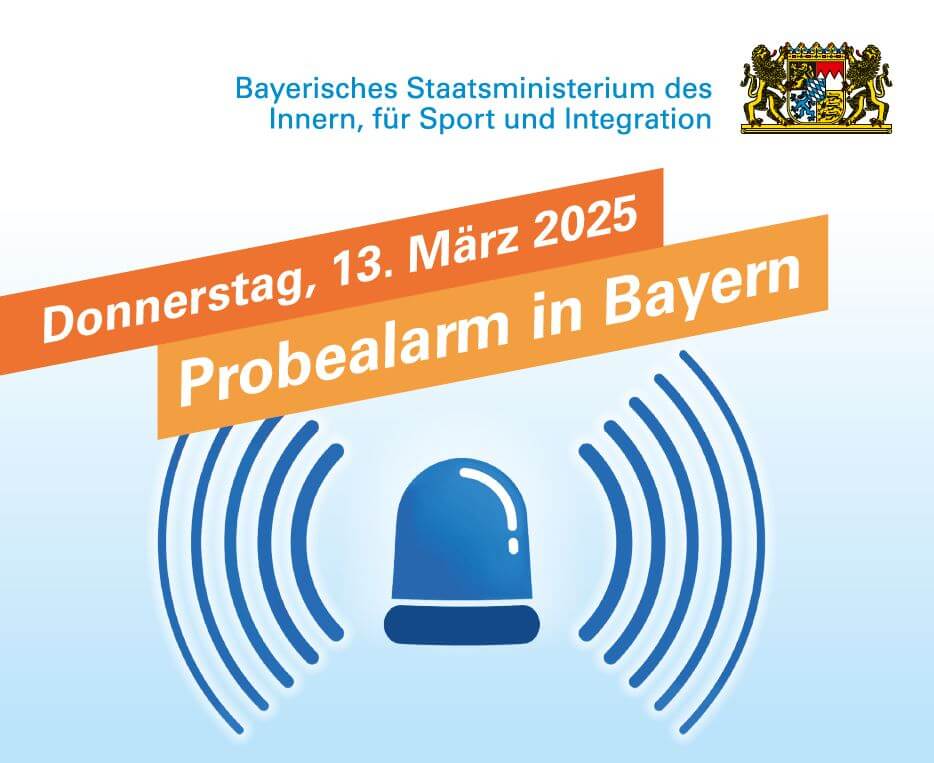 Bayernweiter Probealarm am 13.03.2025