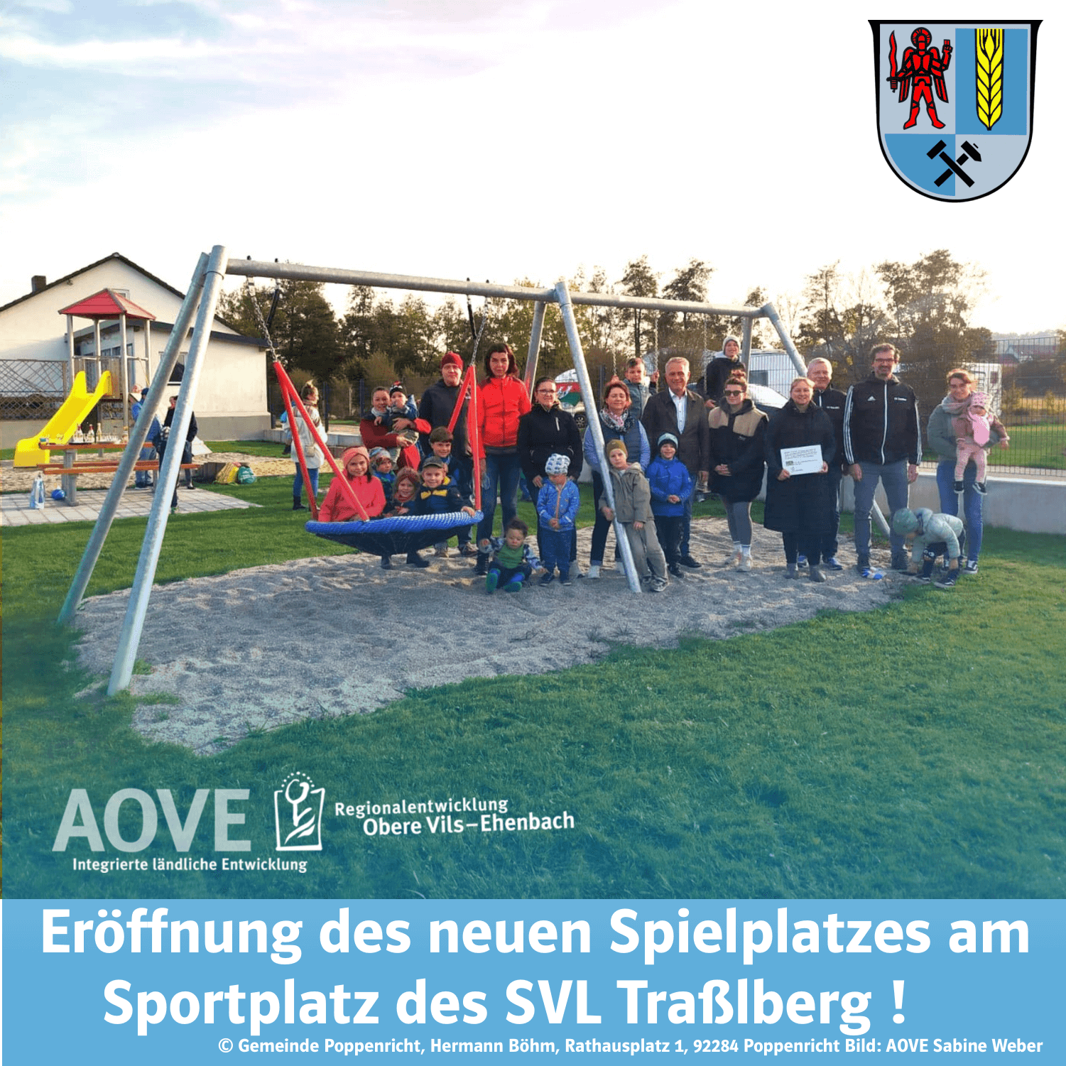  Neuer Spielplatz am Sportgelände des SVL Traßlberg fertiggestellt