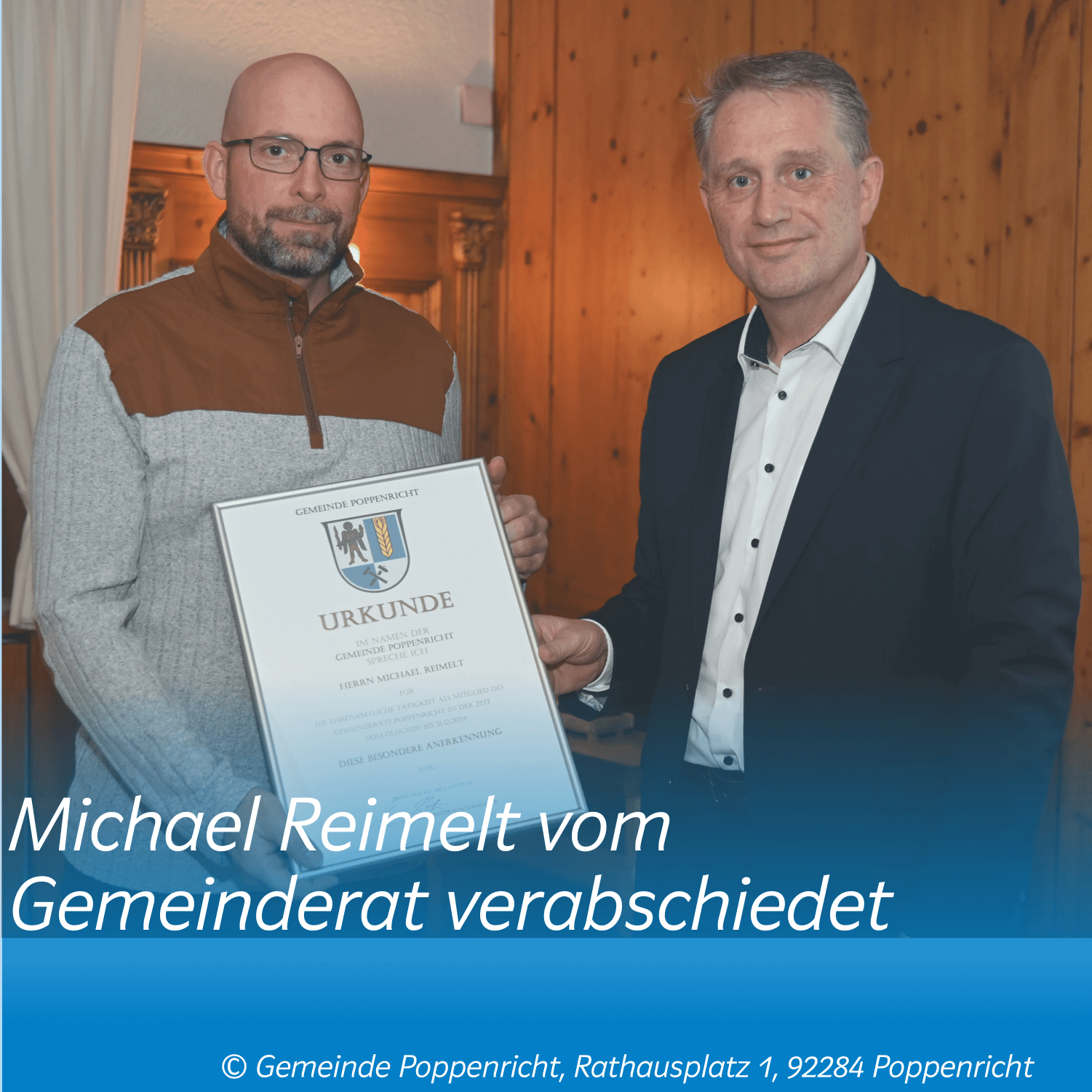 Michael Reimelt wird verabschiedet