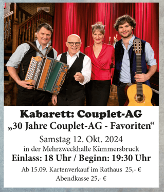 Kartenvorverkauf - Kabarett: Couplet-AG