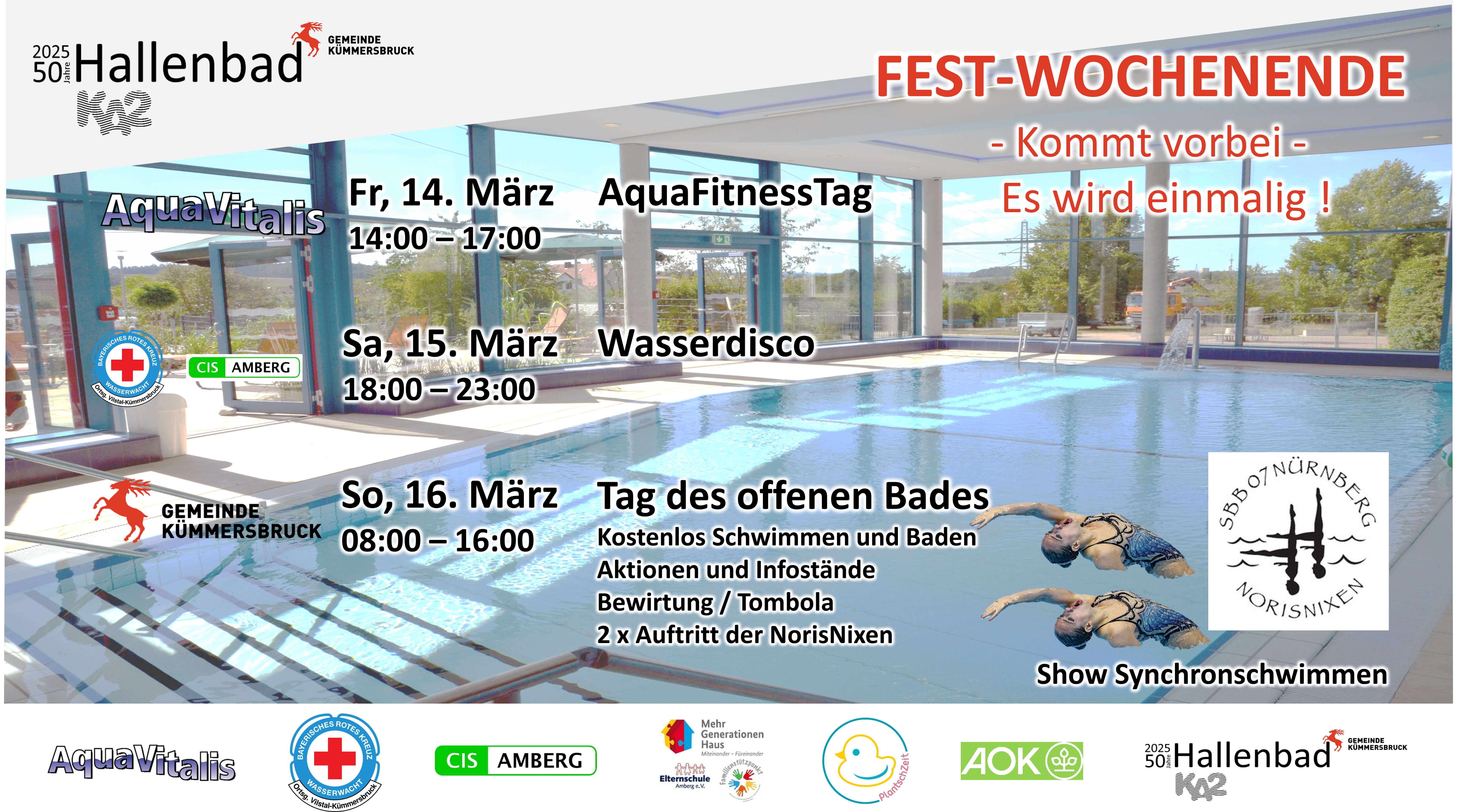 Fest-Wochenende im KA2 - 50 Jahre Hallenbad